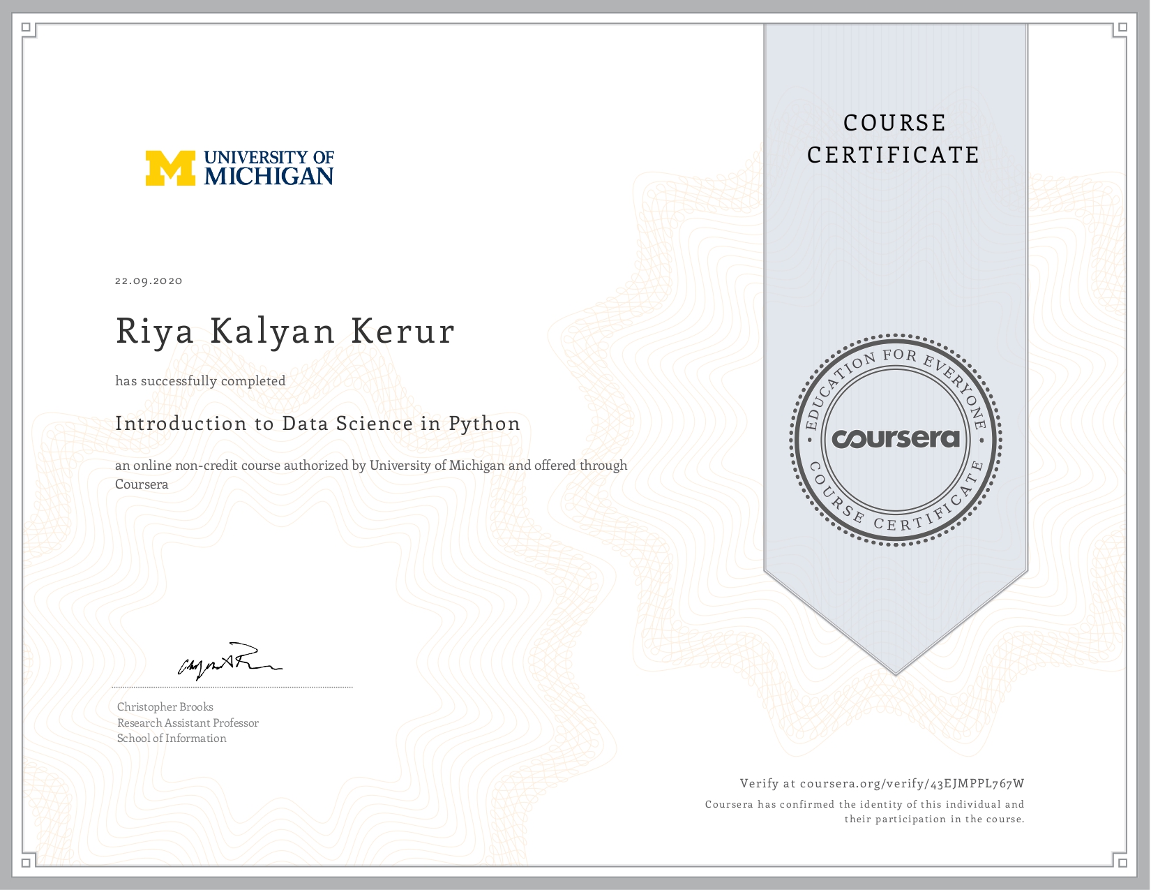 Certification Image